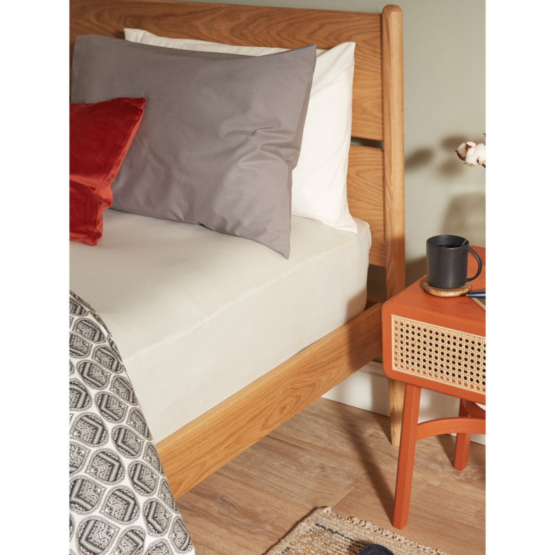 John Lewis Crisp & Fresh 200 Thread Count Easy Care Organic Cotton Fitted Sheets by John Lewis