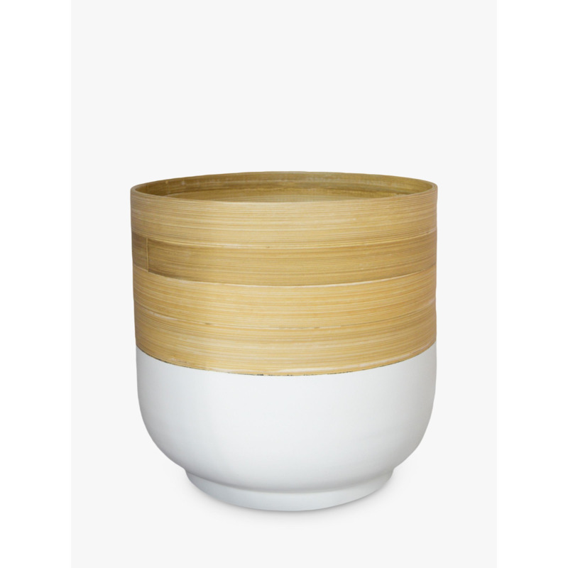 Ivyline Bamboo Indoor Plant Pot Cover, 28cm by John Lewis & Partners