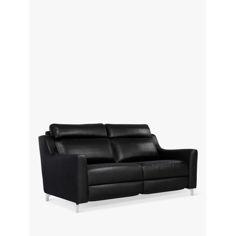 John Lewis Elevate Large 2 Seater Leather Sofa, Metal Leg by John Lewis