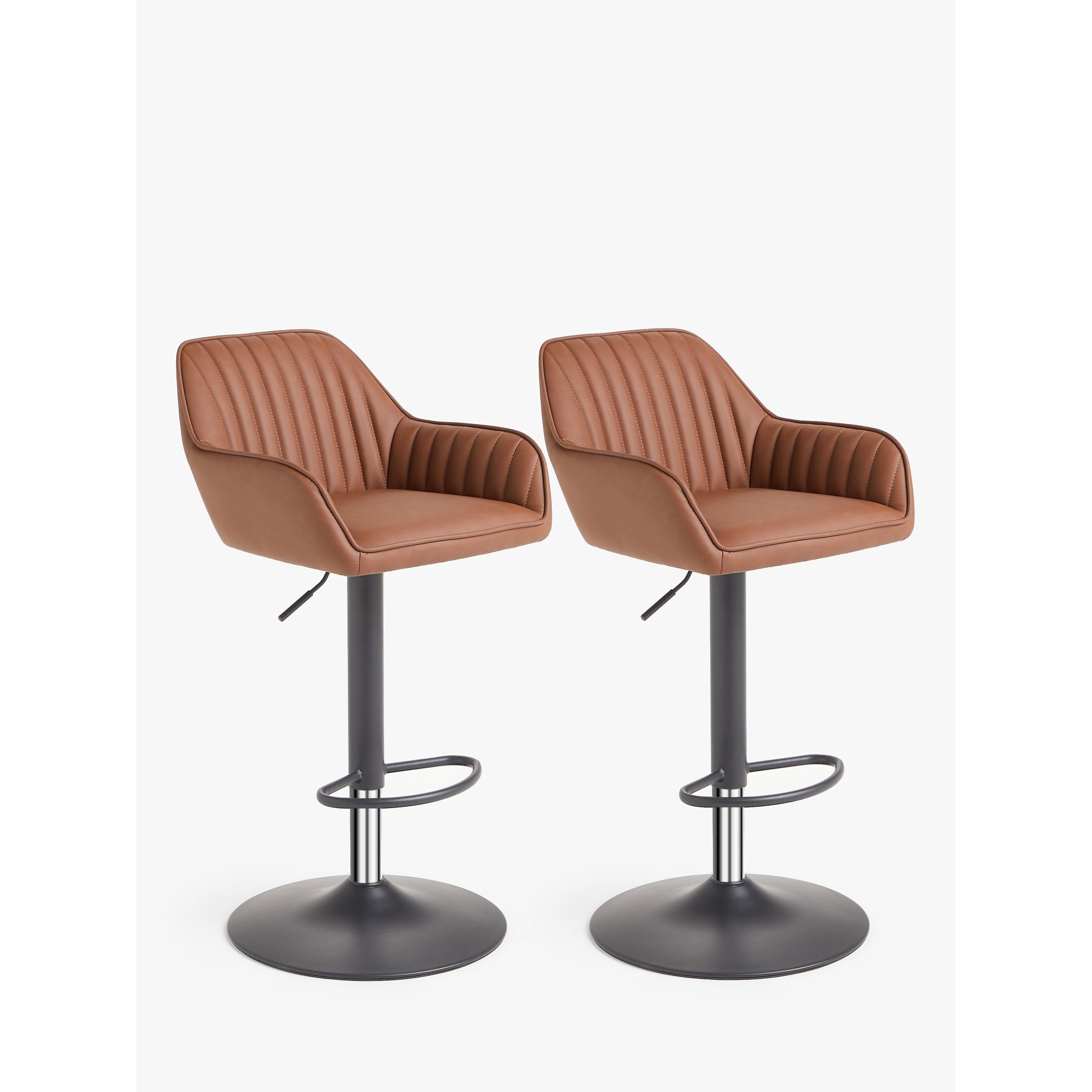 John Lewis Brooks Gas Lift Adjustable Bar Chairs, Set of 2 by John