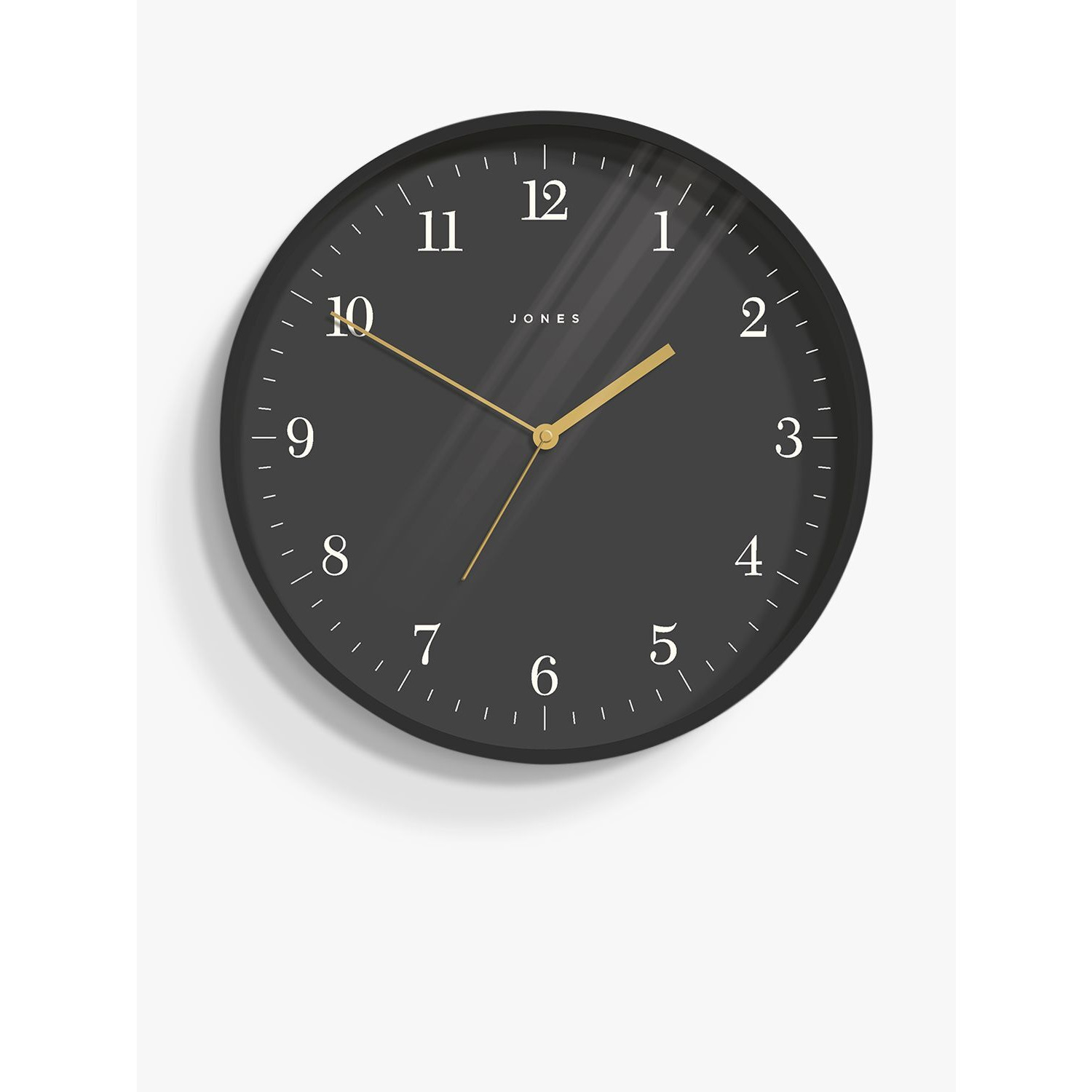 Jones Clocks Mag Analogue Wall Clock, 35cm, Grey by John Lewis
