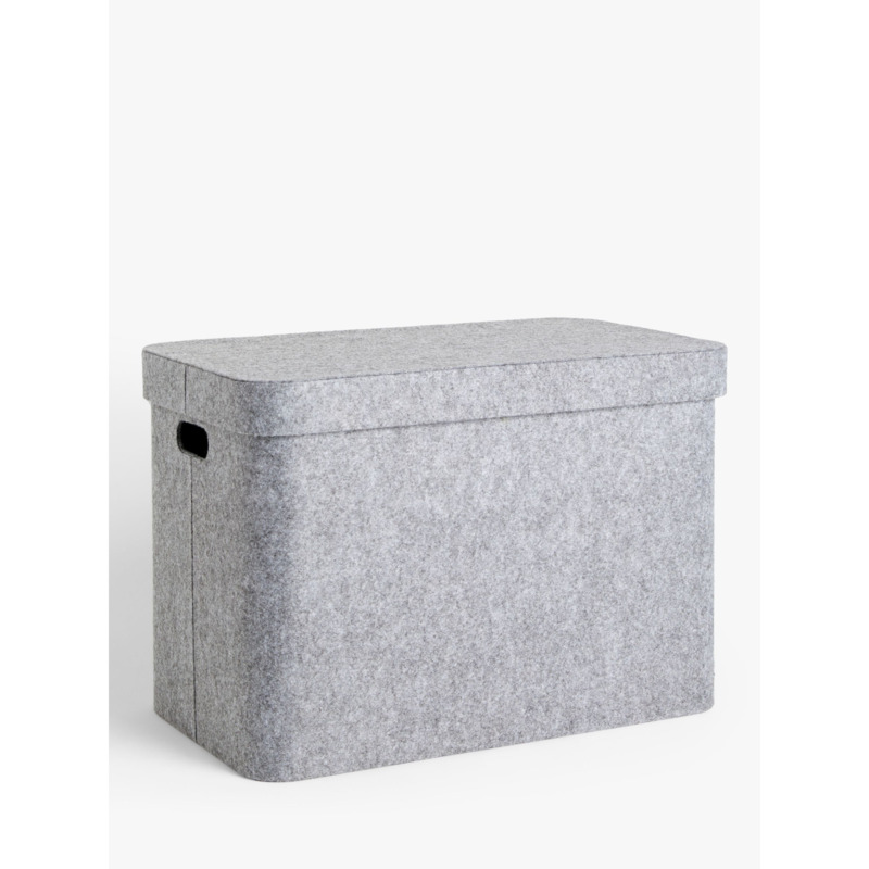 John Lewis Grey Felt Storage Trunk by John Lewis & Partners