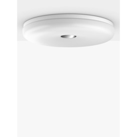 Philips Hue White Ambiance Struana LED Smart Flush Bathroom Ceiling Light with Bluetooth and Dimmer Switch, White