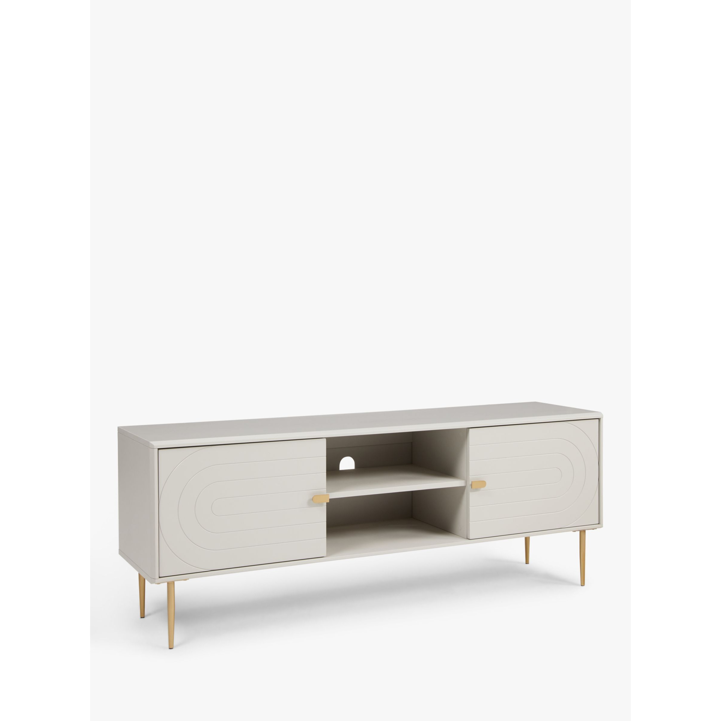 "John Lewis Harvard TV Stand for TVs up to 75"", Light Grey" by John