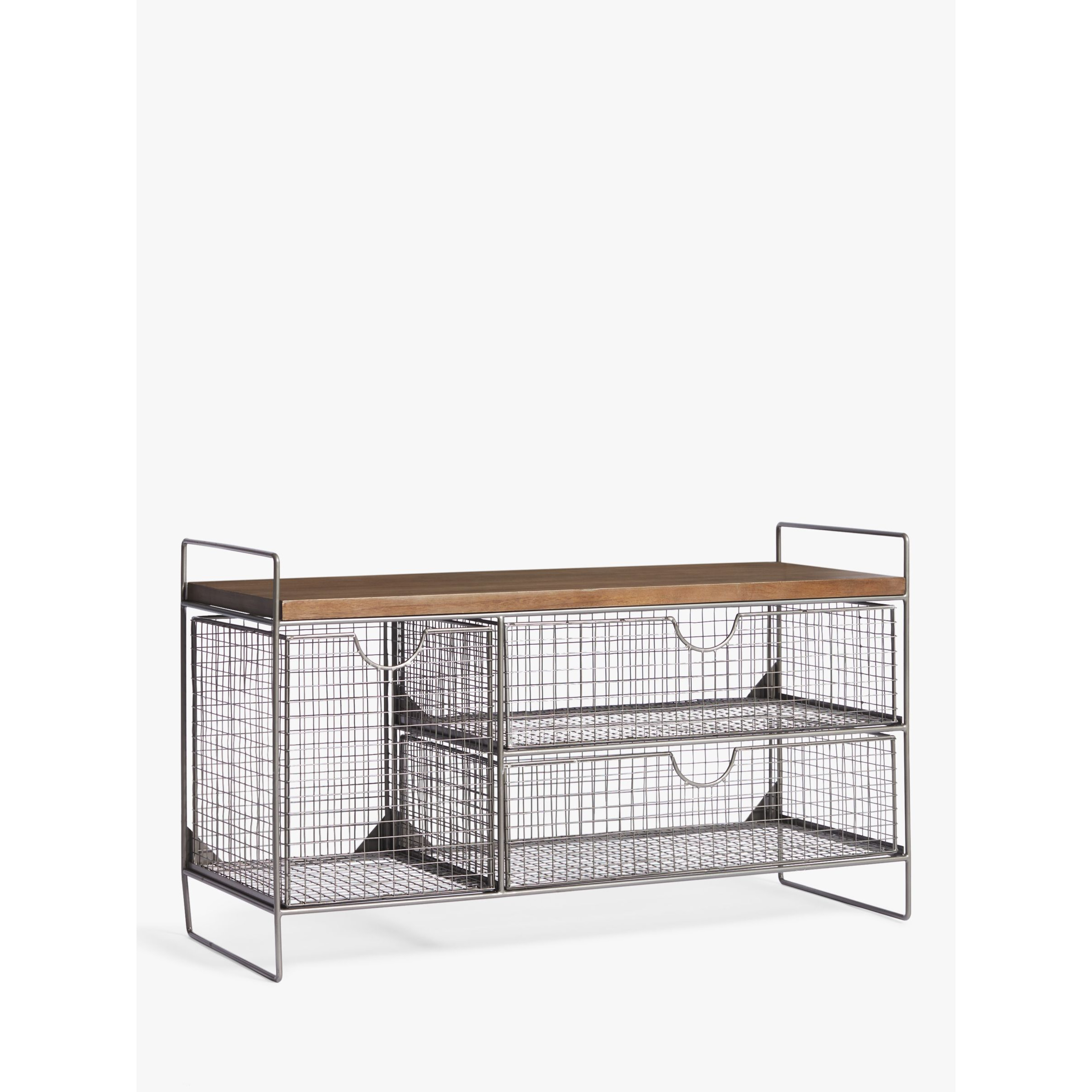 John Lewis Restoration Mesh Shoe Storage Bench by John Lewis & Partners