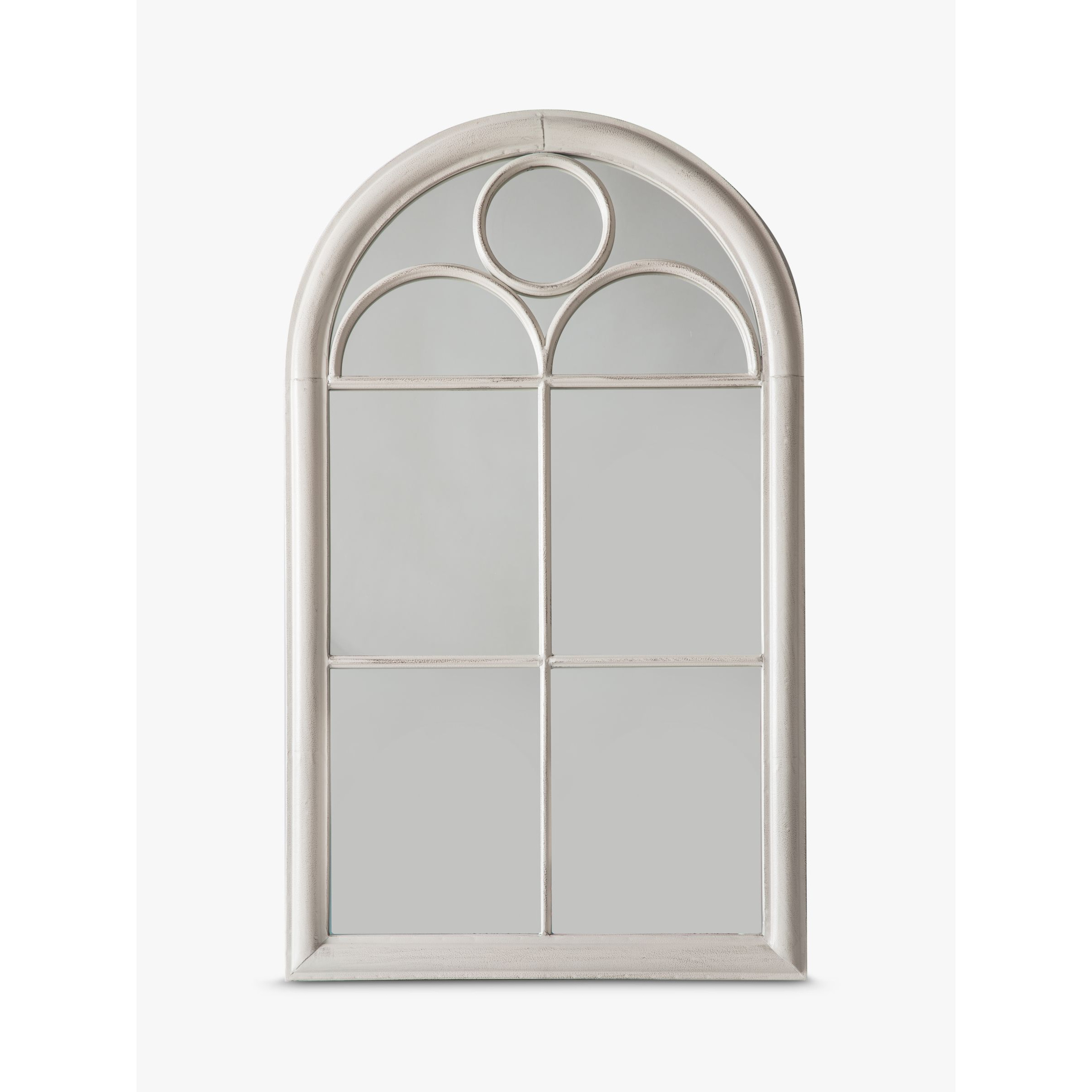 Classic Arch Window Metal Frame Indoor/Outdoor Wall Mirror, 100 x 61cm