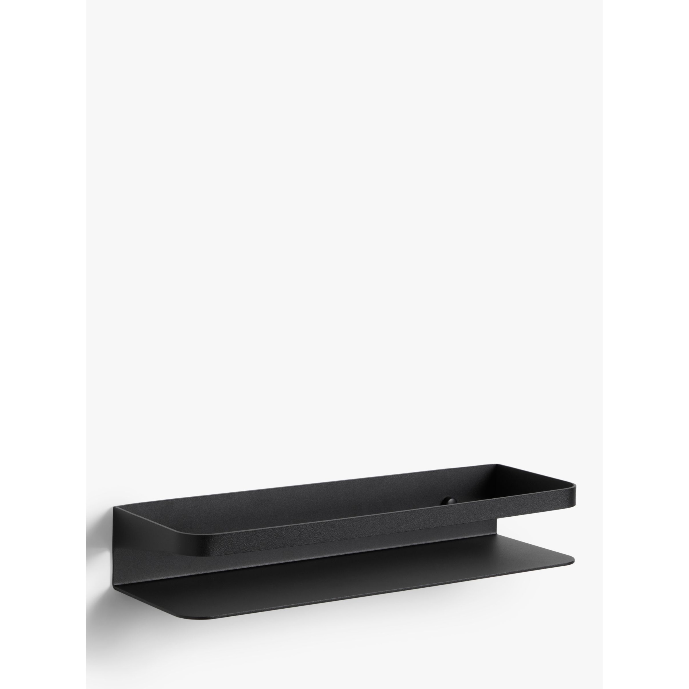 John Lewis ANYDAY Matt Black Reversible Bathroom Shelf by John Lewis