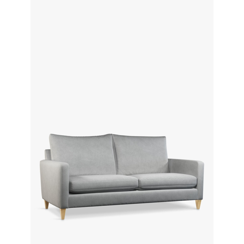 John Lewis Bailey Large 3 Seater High Back Sofa, Light Leg, Smooth