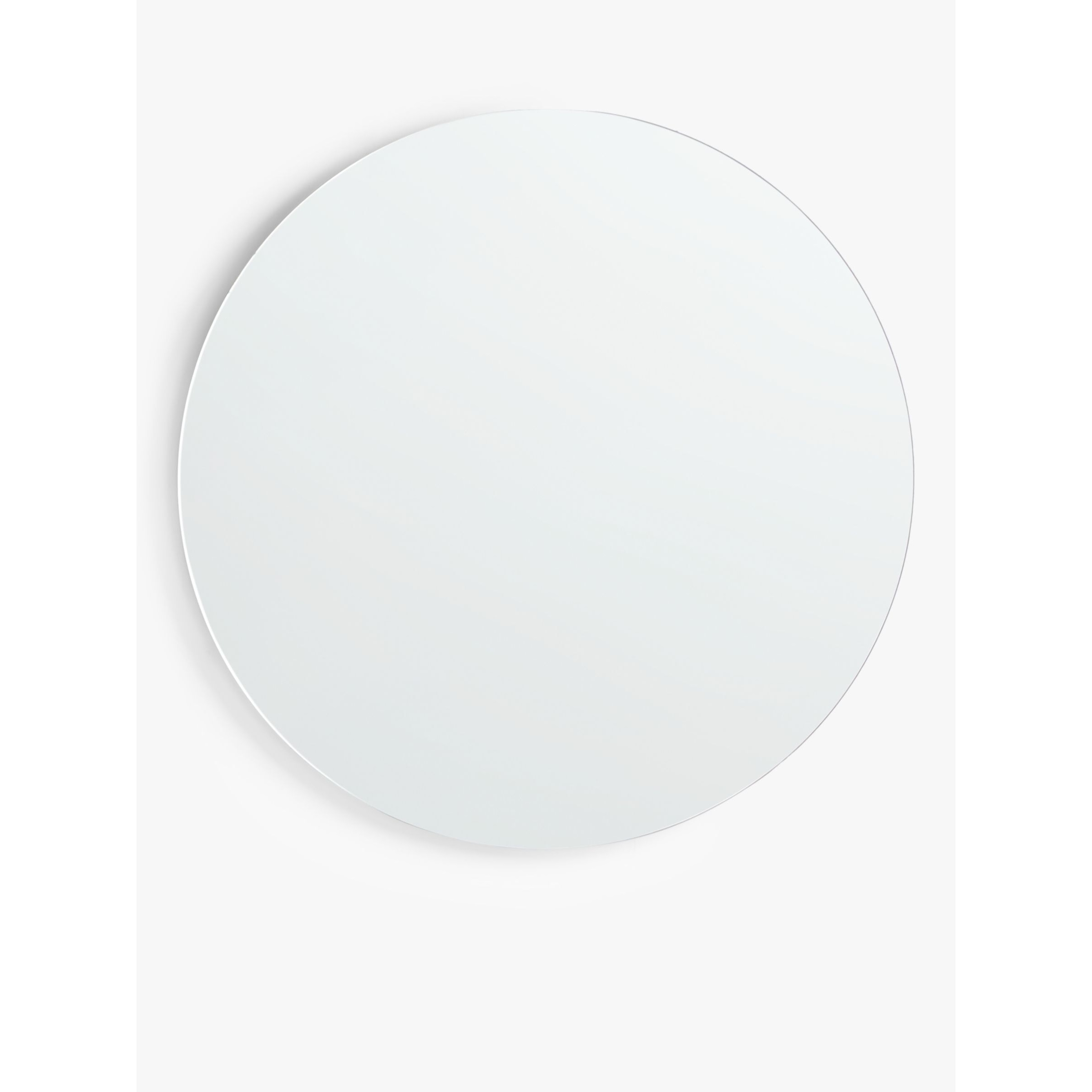 John Lewis ANYDAY Scandi Cut Frame Round Wall Mirror, 50cm, Black by ...