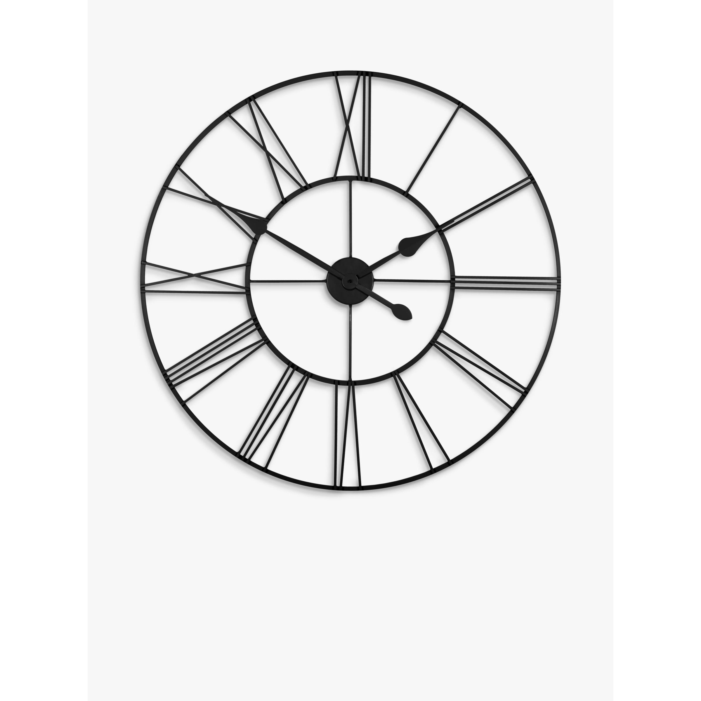 Thomas Kent Roman Numerals Large Skeleton Indoor/Outdoor Wall Clock, 80cm by John Lewis