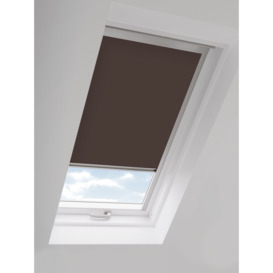 John Lewis Blackout Skylight Blind with Silver Frame, Brown