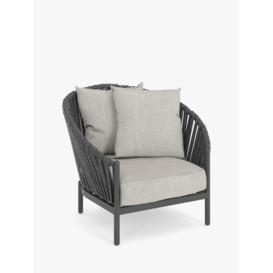 John Lewis & Partners Chunky Weave Garden Lounge Chair, Set of 2, Grey