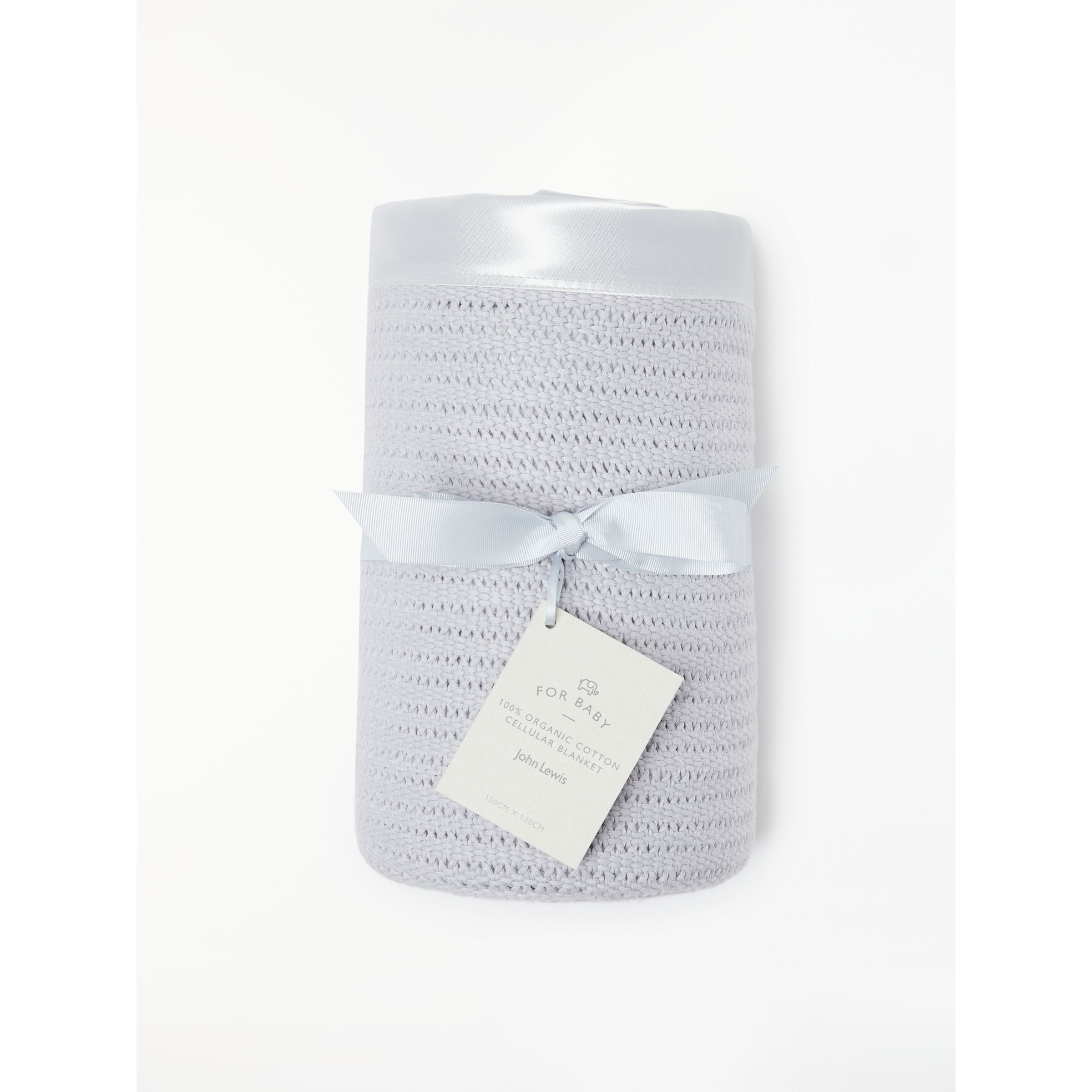 John Lewis Baby GOTS Organic Cotton Cellular Cotbed Blanket, 120 x