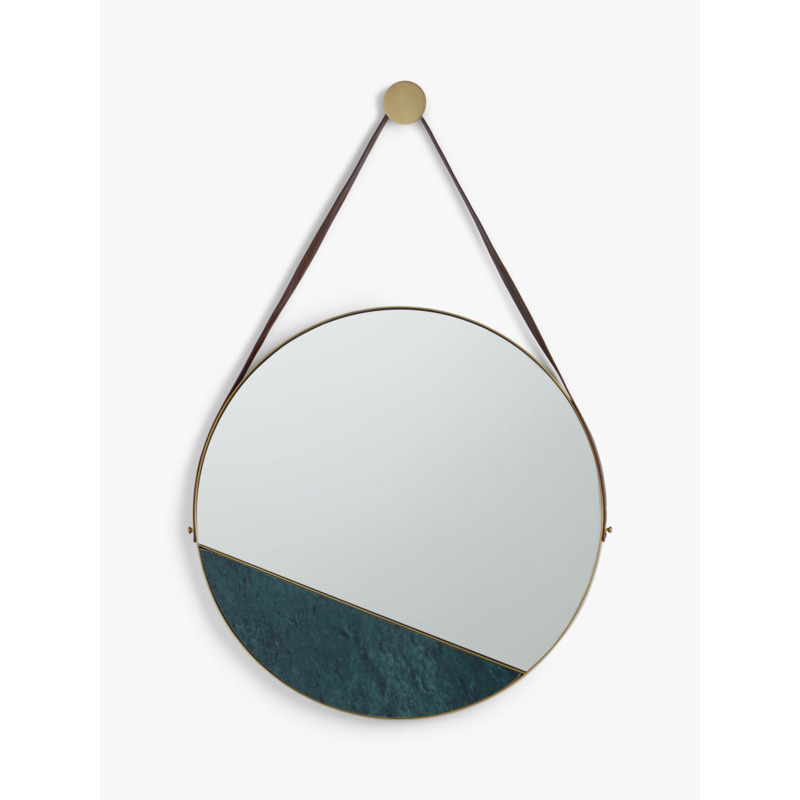 John Lewis + Swoon Sartre Round Metal Frame Suspended Wall Mirror, 75cm