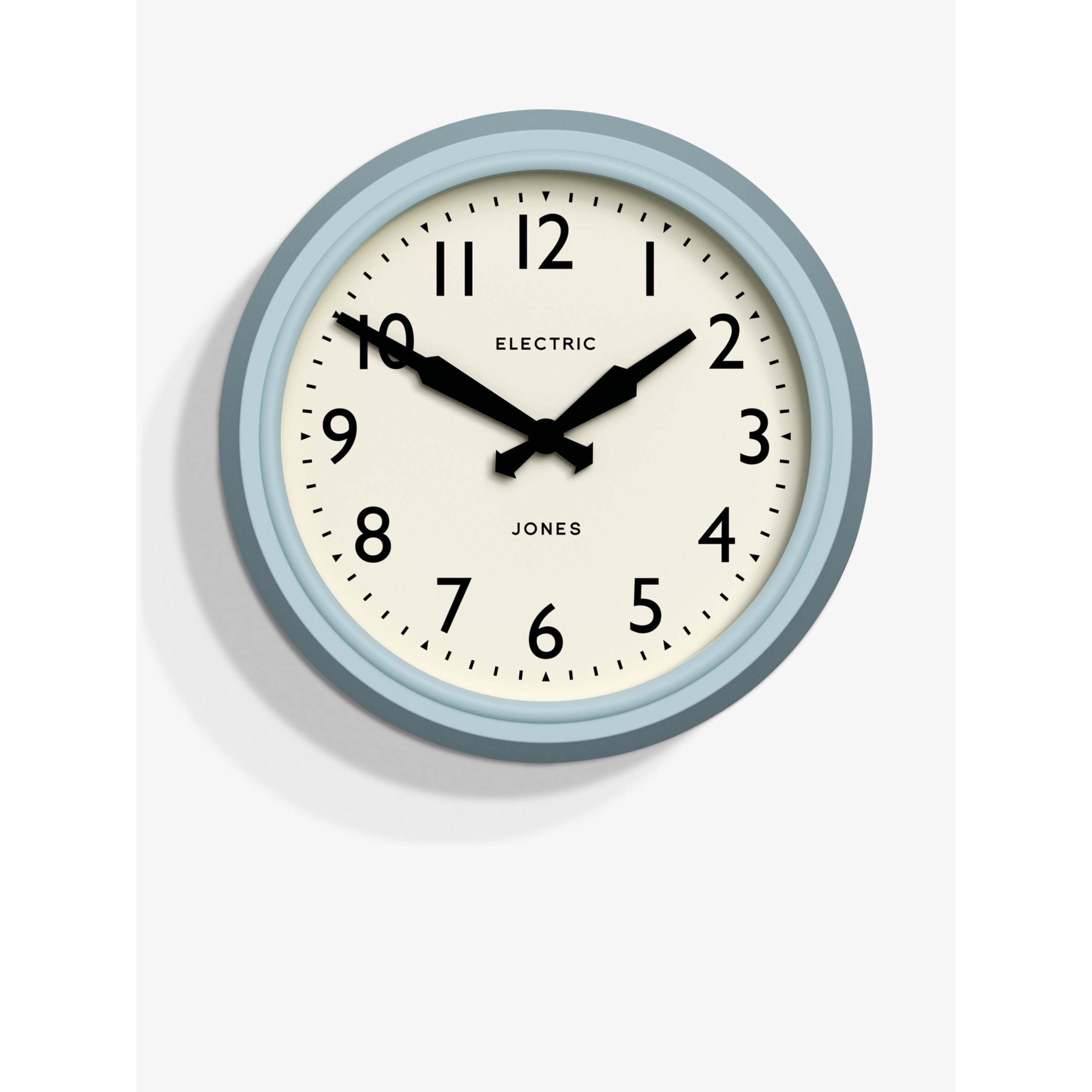 Jones Clocks Wall Clock, 30cm, Clear Blue by John Lewis