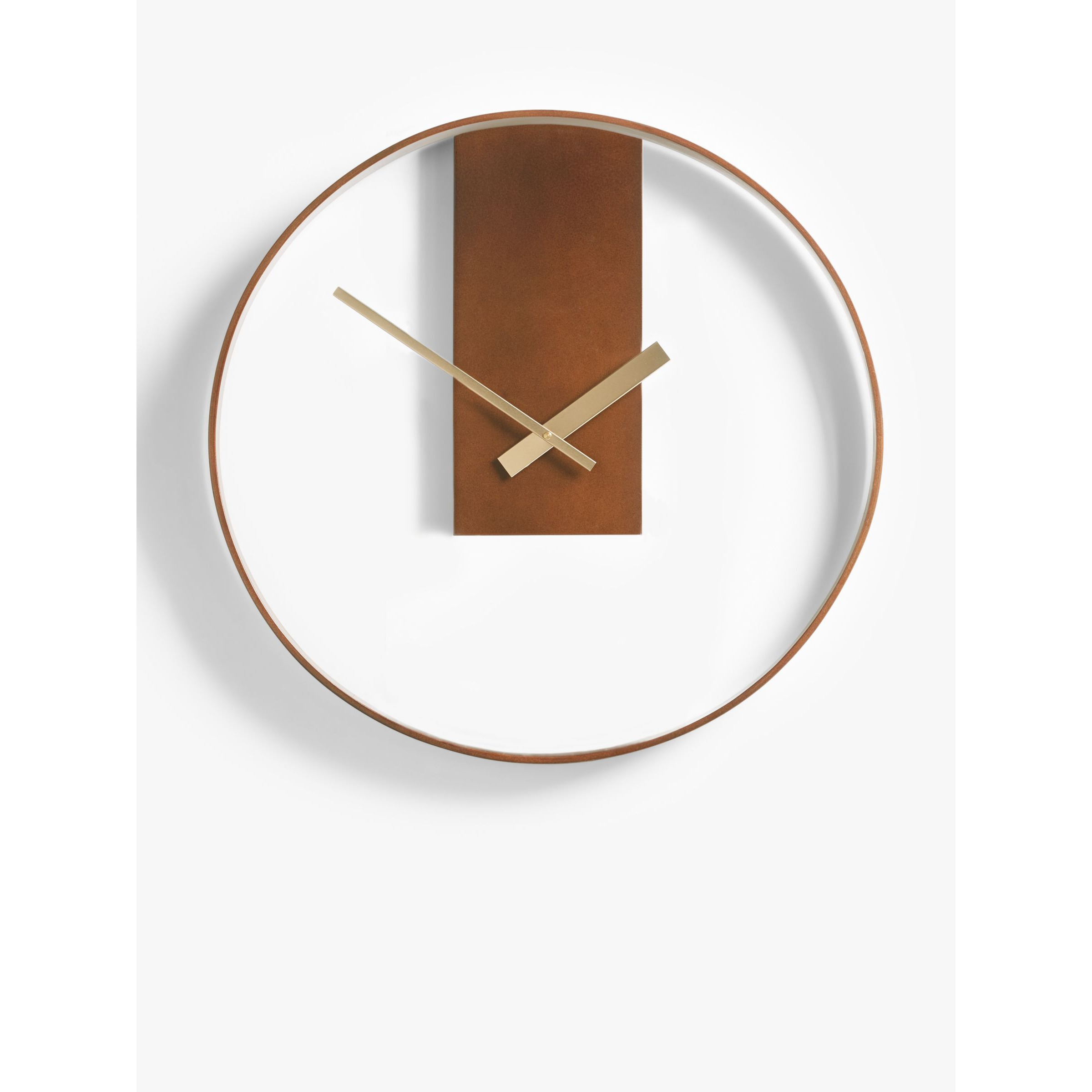 John Lewis Mid Century Wood Wall Clock, 60cm, Natural by John Lewis