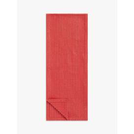 John Lewis Metallic Stripes Cotton Table Runner, 180cm, Red