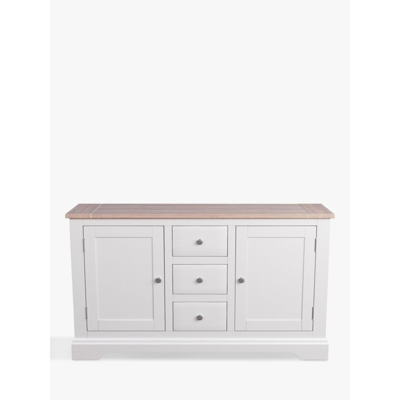 Laura Ashley Dorset Sideboard, White/Natural by John Lewis & Partners
