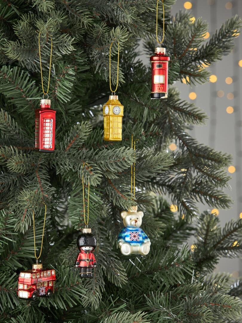 John Lewis London Icons Glass Baubles, Box of 6 by John Lewis