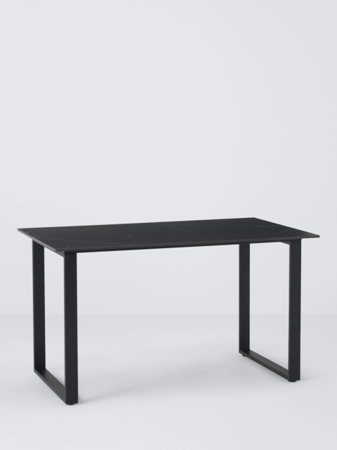 John Lewis Breton Sintered Stone Dining Table, Black by John Lewis & Partners | ufurnish.com