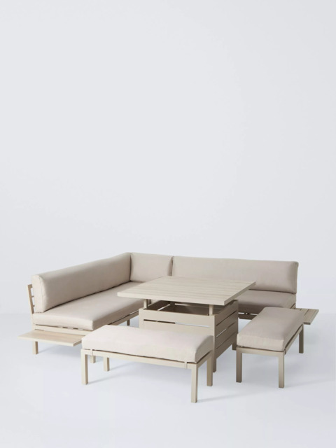 John Lewis Platform 8-Seater Corner Garden Dining/Lounge Set with ...