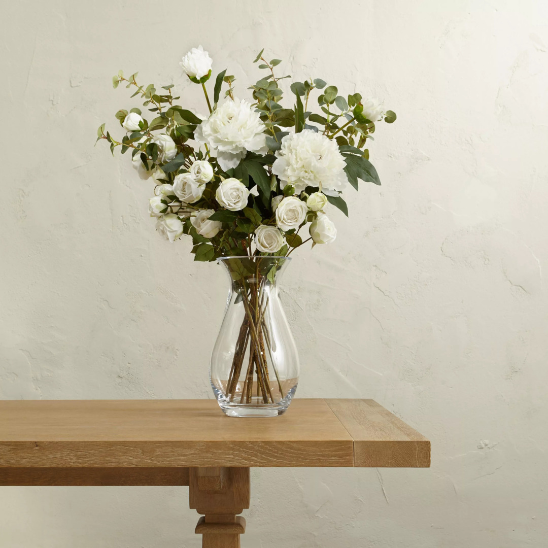 LSA International Flower Grand Posy Vase, H32cm, Clear by John