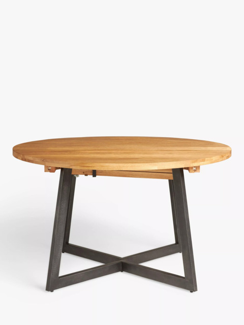 John Lewis Calia 4-6 Seater Round Extending Dining Table, Solid Oak by ...