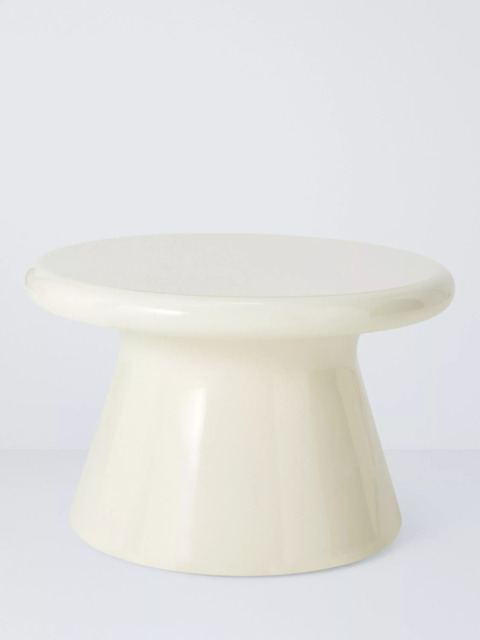 John Lewis Round Garden Coffee Table, Cream by John Lewis & Partners ...
