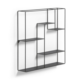 Nils metal shelves with black finish 80 x 80 cm
