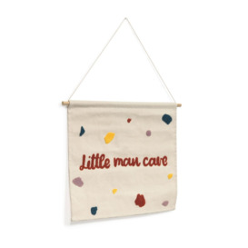 Nerta 100% cotton little man cave wall tapestry, multi-coloured 35 x 45 cm