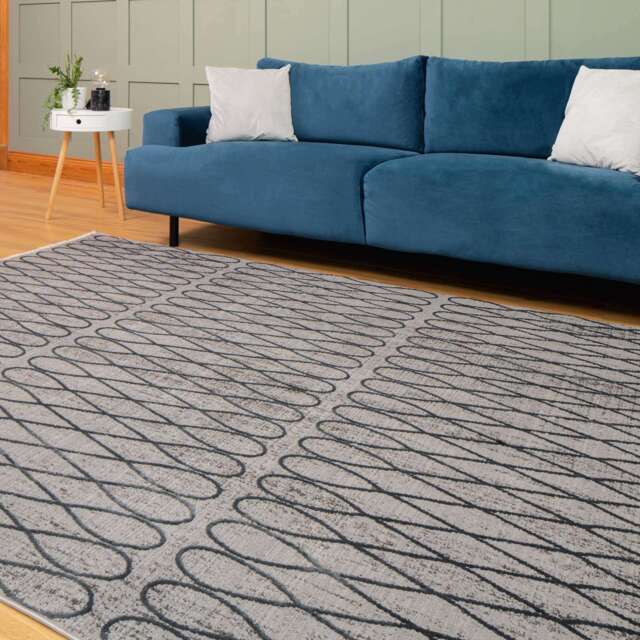 Luxury Modern Mottled Grey Rug - Tuxedo - 120cm x 180cm by Kukoon ...