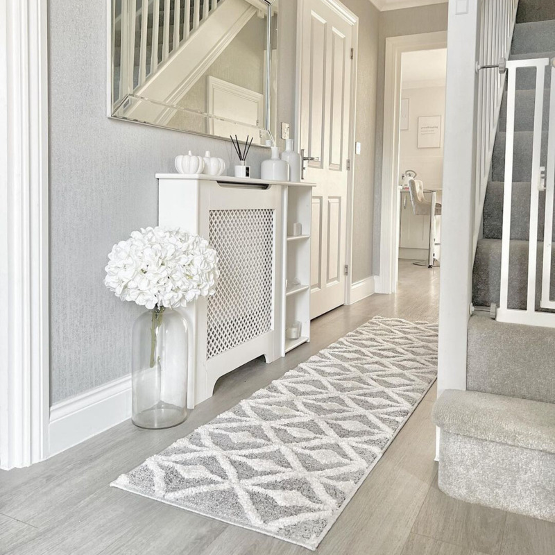 Scandi Grey Cream Runner Rug Ashbee 60cm x 240cm Runner by Kukoon