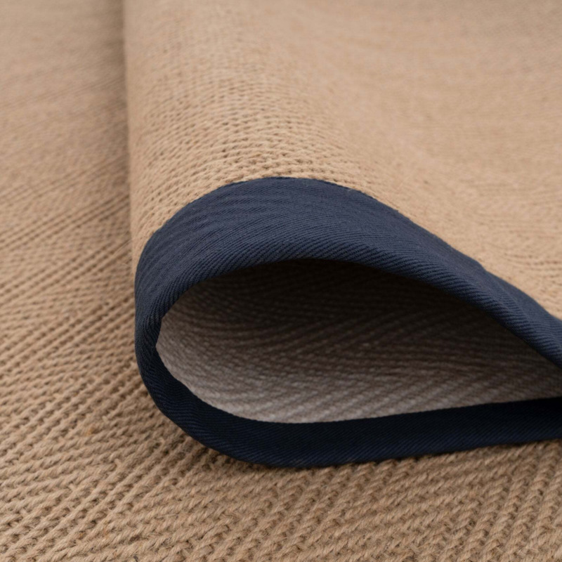 Navy Border Jute Runner Rug Juliette Navy Juliette 70cm x 240cm