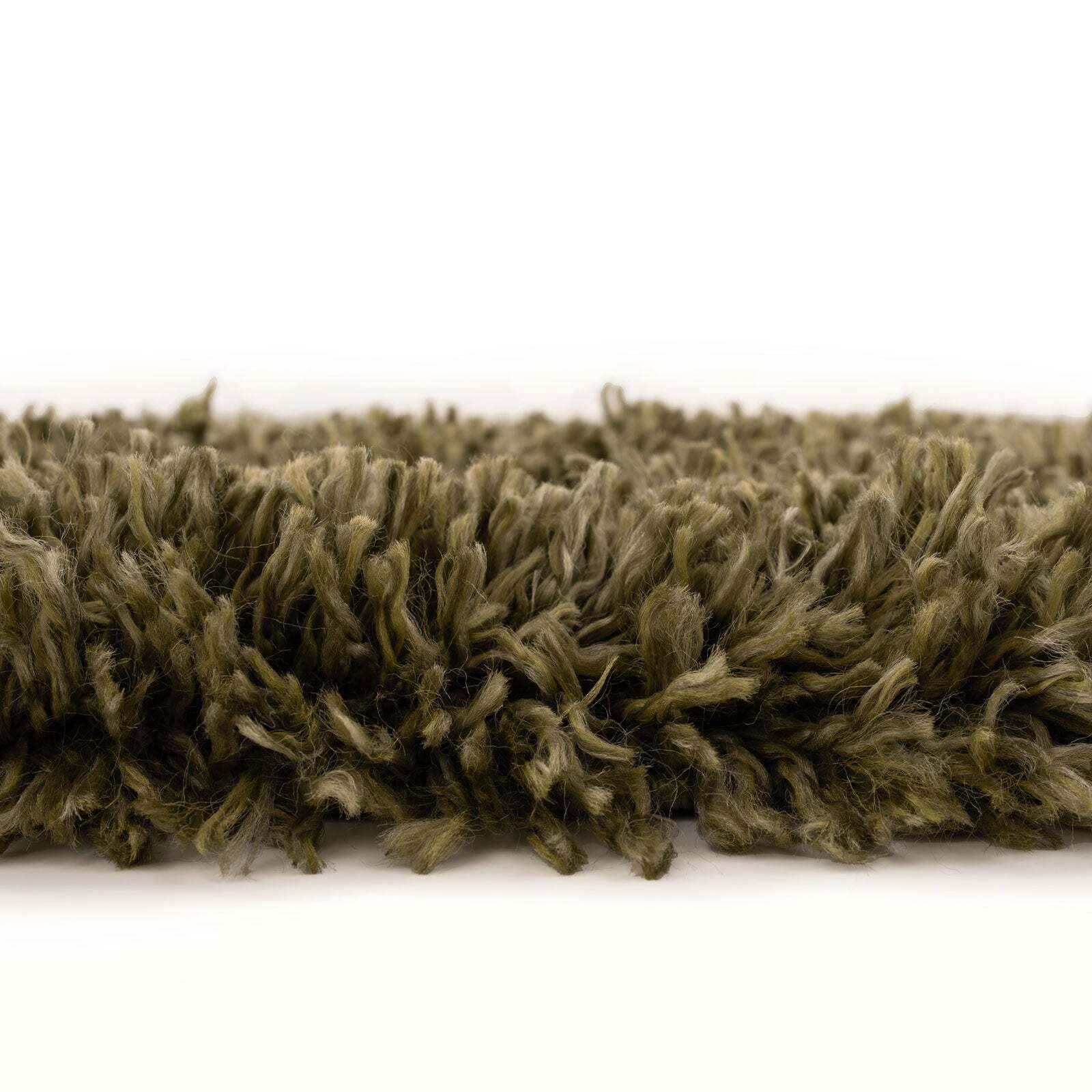 Super Soft Luxury Olive Green Shaggy Rug Aspen 60cm x 110cm by