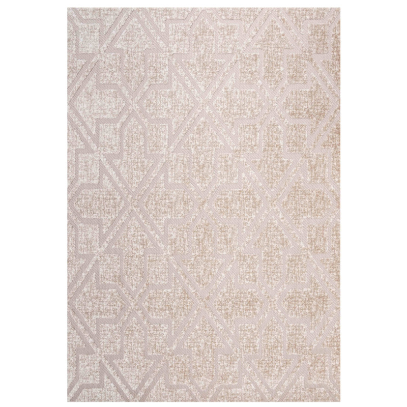 Soft Classic Trellis Grey Weatherproof Outdoor Garden Rug Globe by