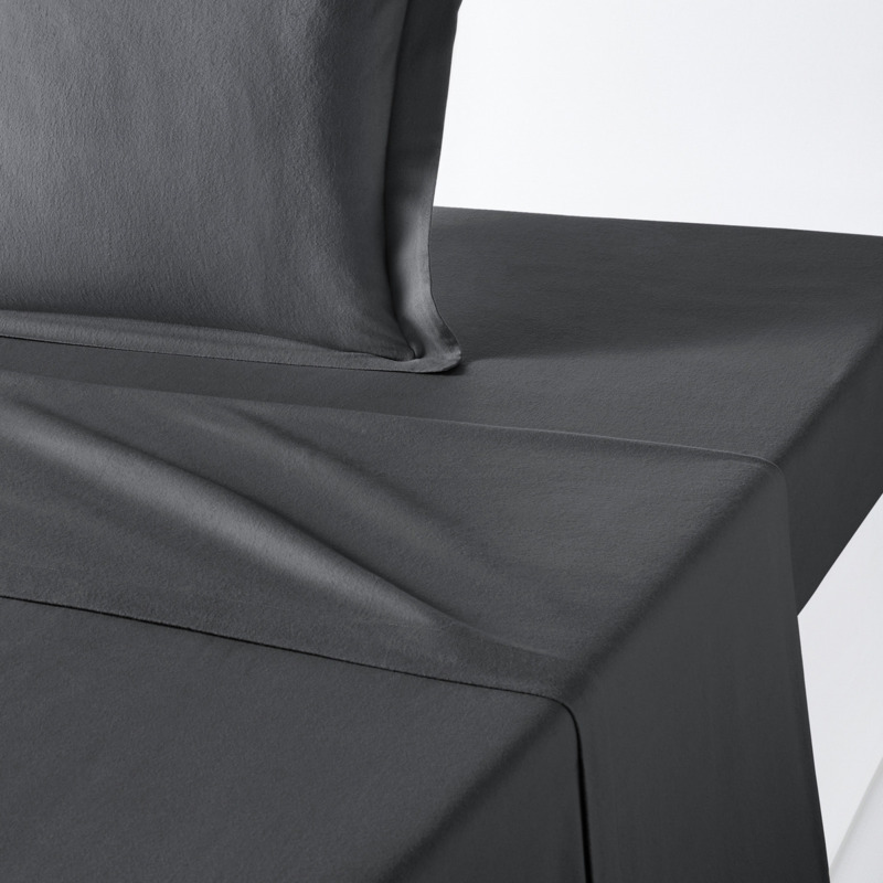 Scenario 100 Cotton Flannel Flat Sheet by La Redoute