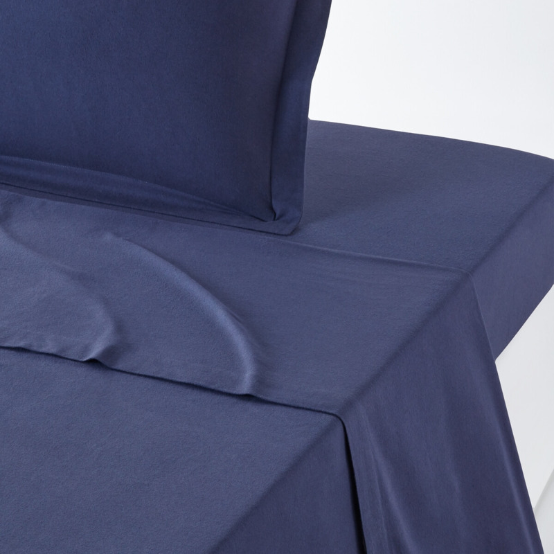 Scenario 100 Cotton Flannel Flat Sheet by La Redoute