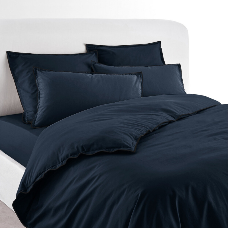 Plain 100 Washed Organic Cotton Voile 400 Thread Count Duvet Cover by