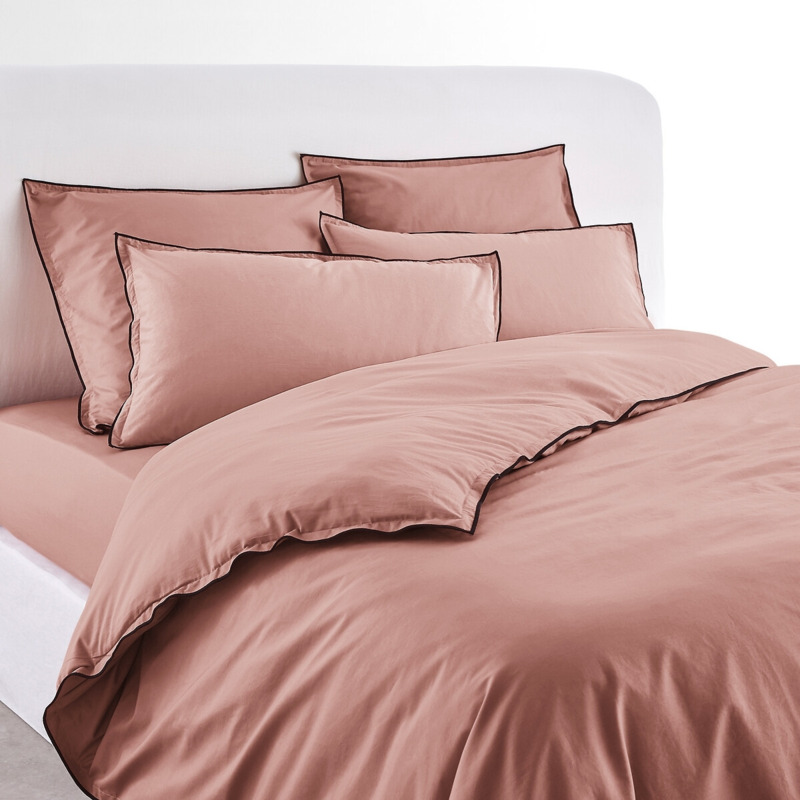 Plain 100 Washed Organic Cotton Voile 400 Thread Count Duvet Cover by