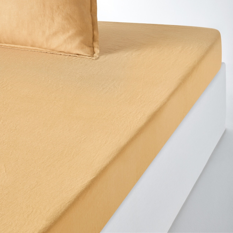 Linot 100 Washed Linen Fitted Sheet for Deep Mattresses (30cm) by La