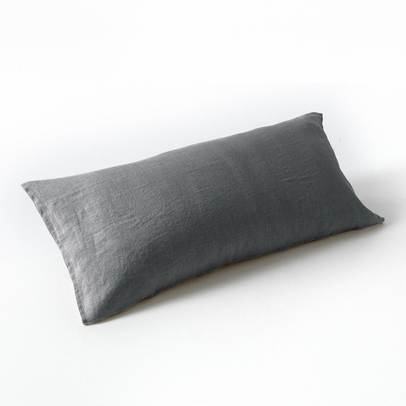 Elina Washed Linen Bolster Pillowcase by La Redoute