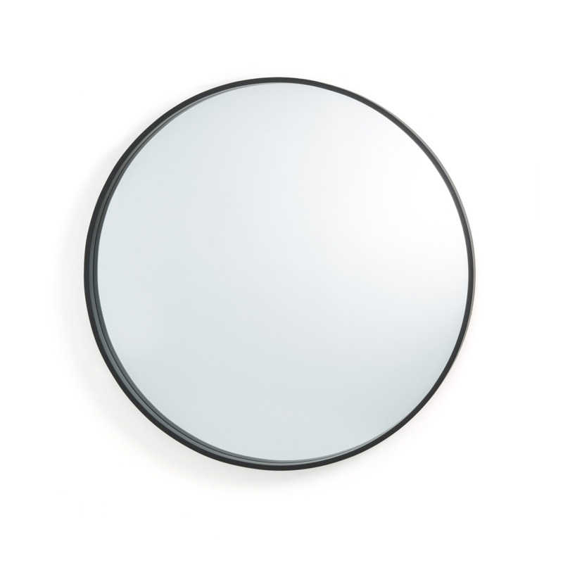 Alaria 80cm Diameter Round Black Mirror by La Redoute