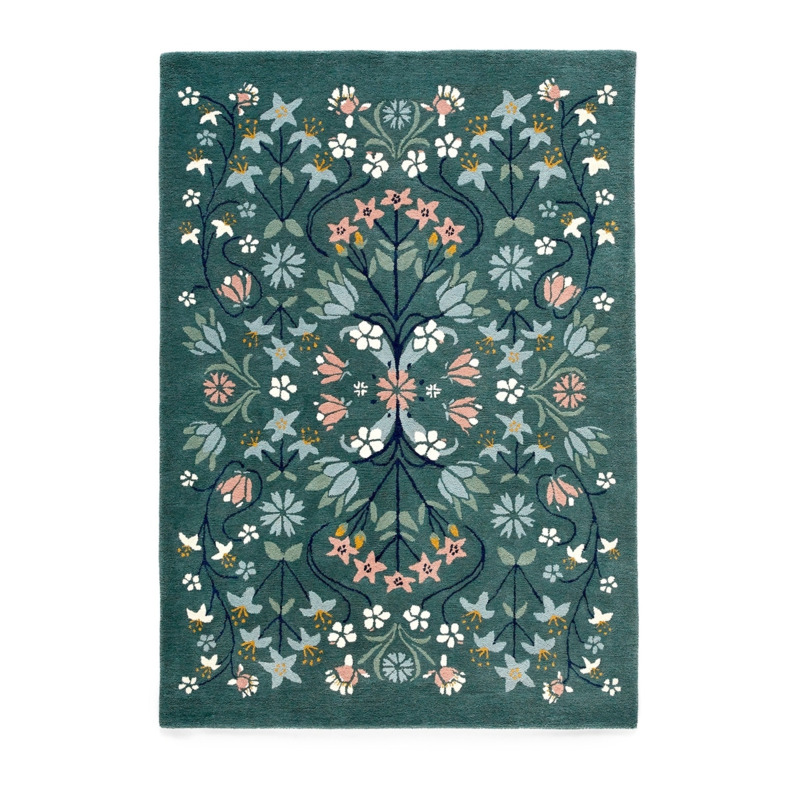 Pilar Floral Wool Rug by La Redoute