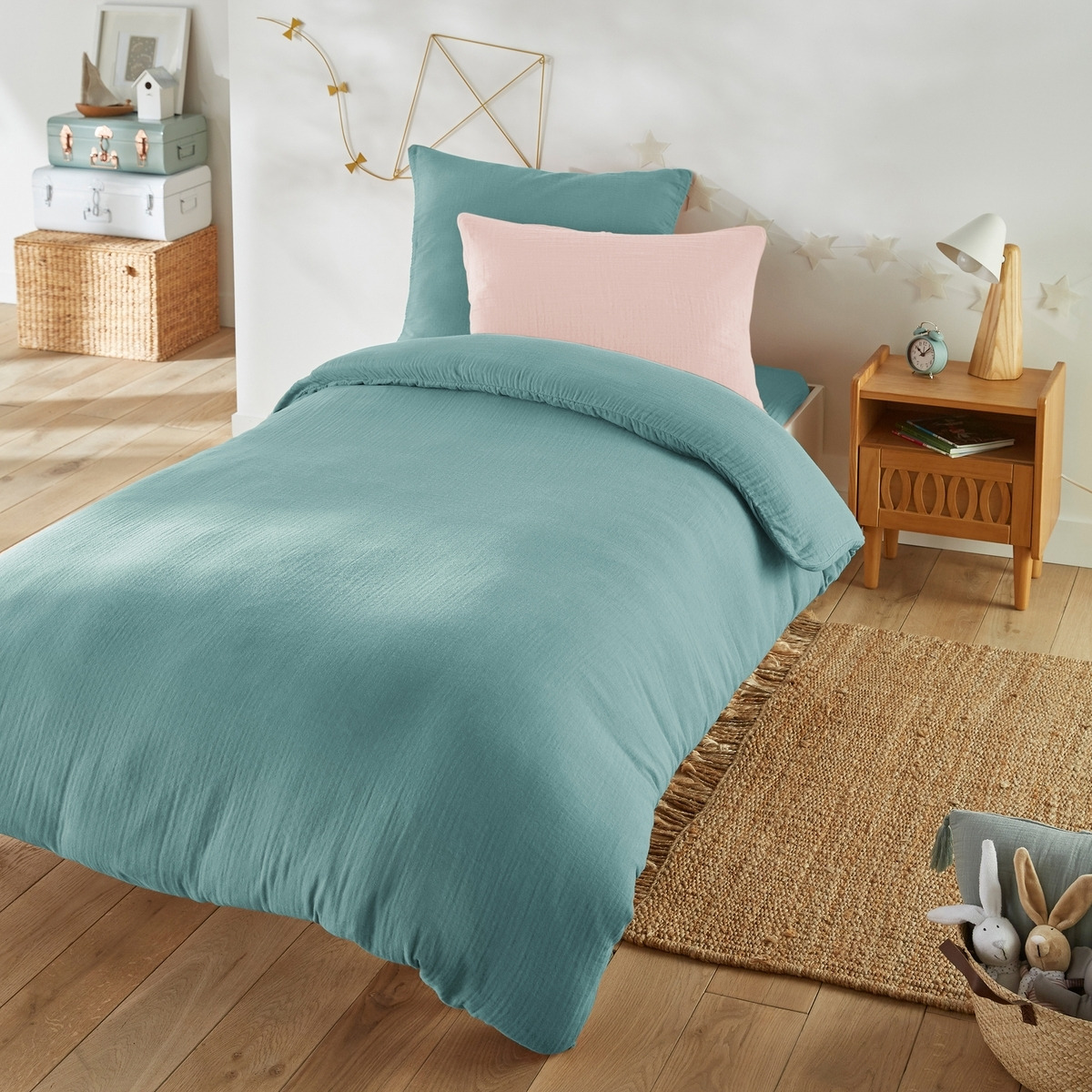 Snow 100 Cotton Muslin Child's Duvet Cover by La Redoute