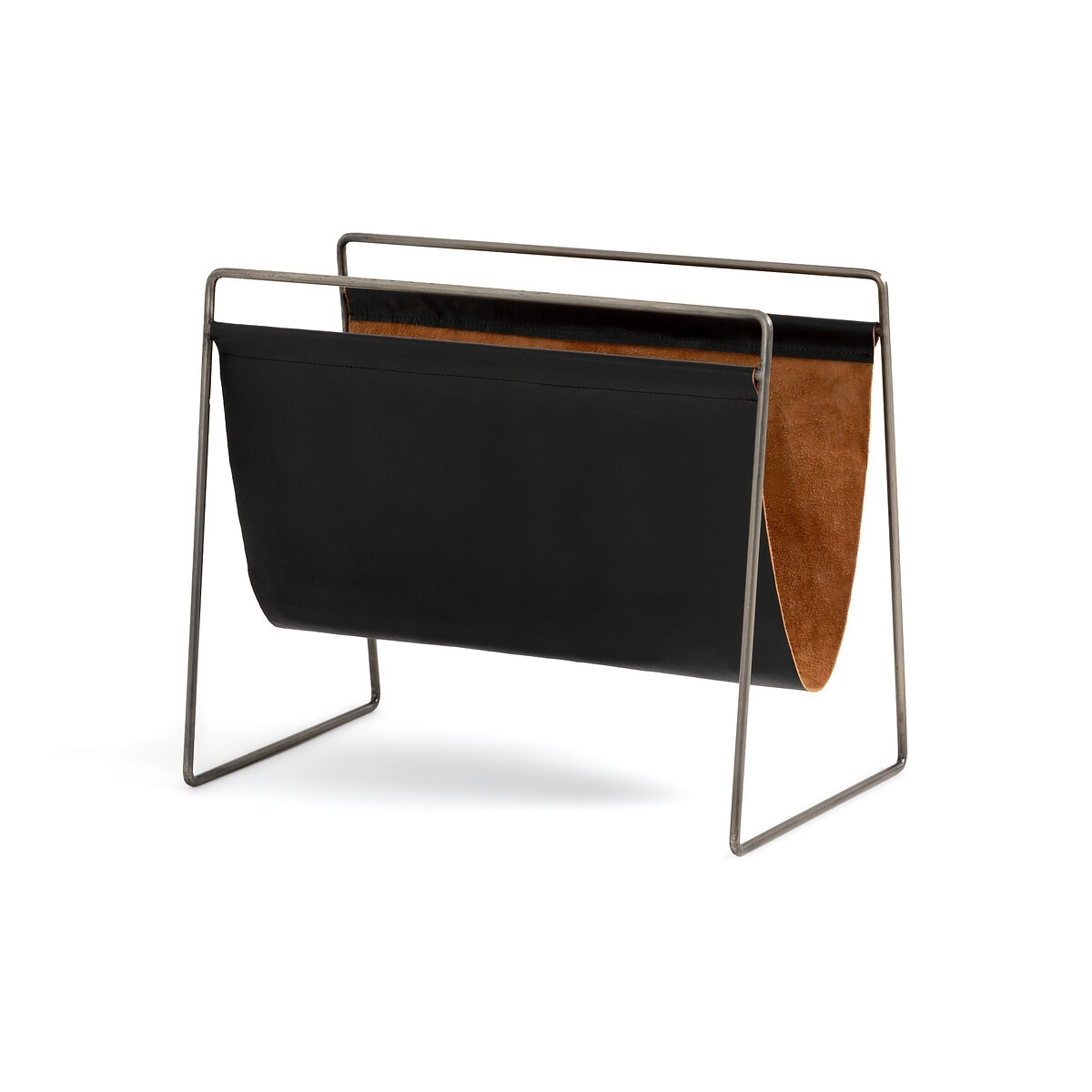 Metal Frame Magazine Rack Elba Metal Magazine Rack with Aged Metal Finish by La Redoute ...