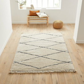 Fatouh Fringed Berber Style Rug