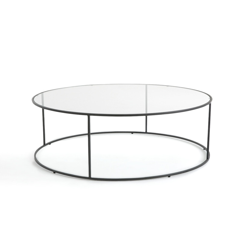Ambrogia Round Glass & Metal Garden Coffee Table by La Redoute