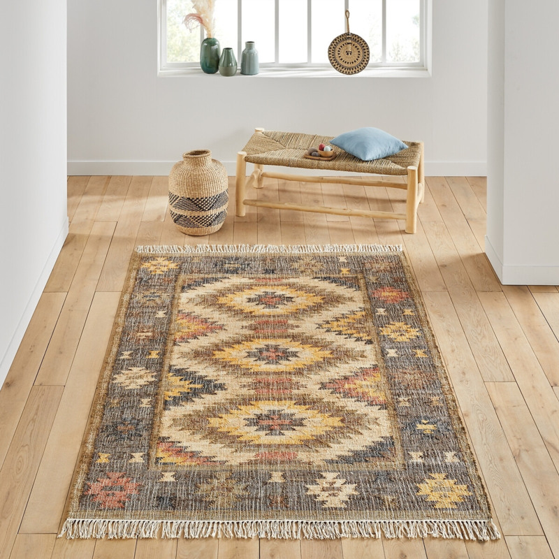 Indica Kilim Jute and Cotton Rug by La Redoute