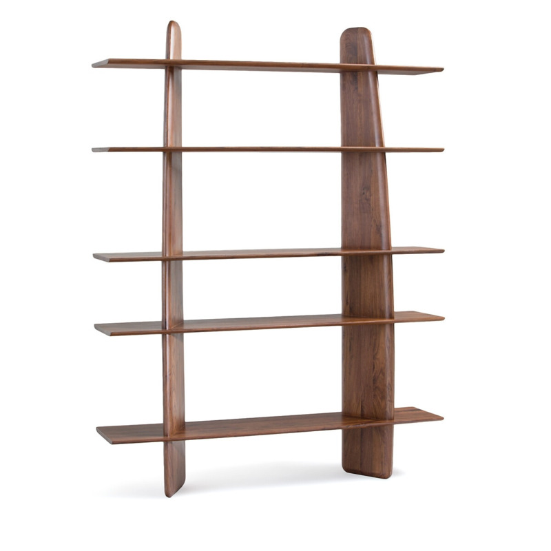 Sculpta Solid Walnut Bookcase by La Redoute