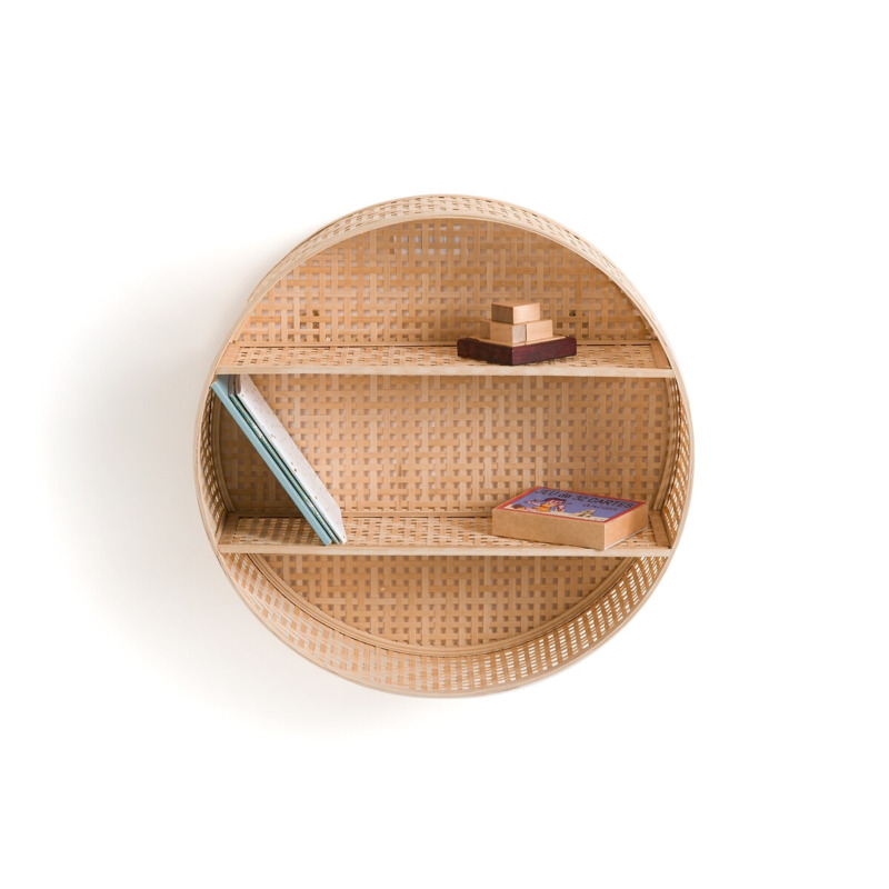 Hadga 40cm Diameter Round Bamboo Wall Shelf by La Redoute